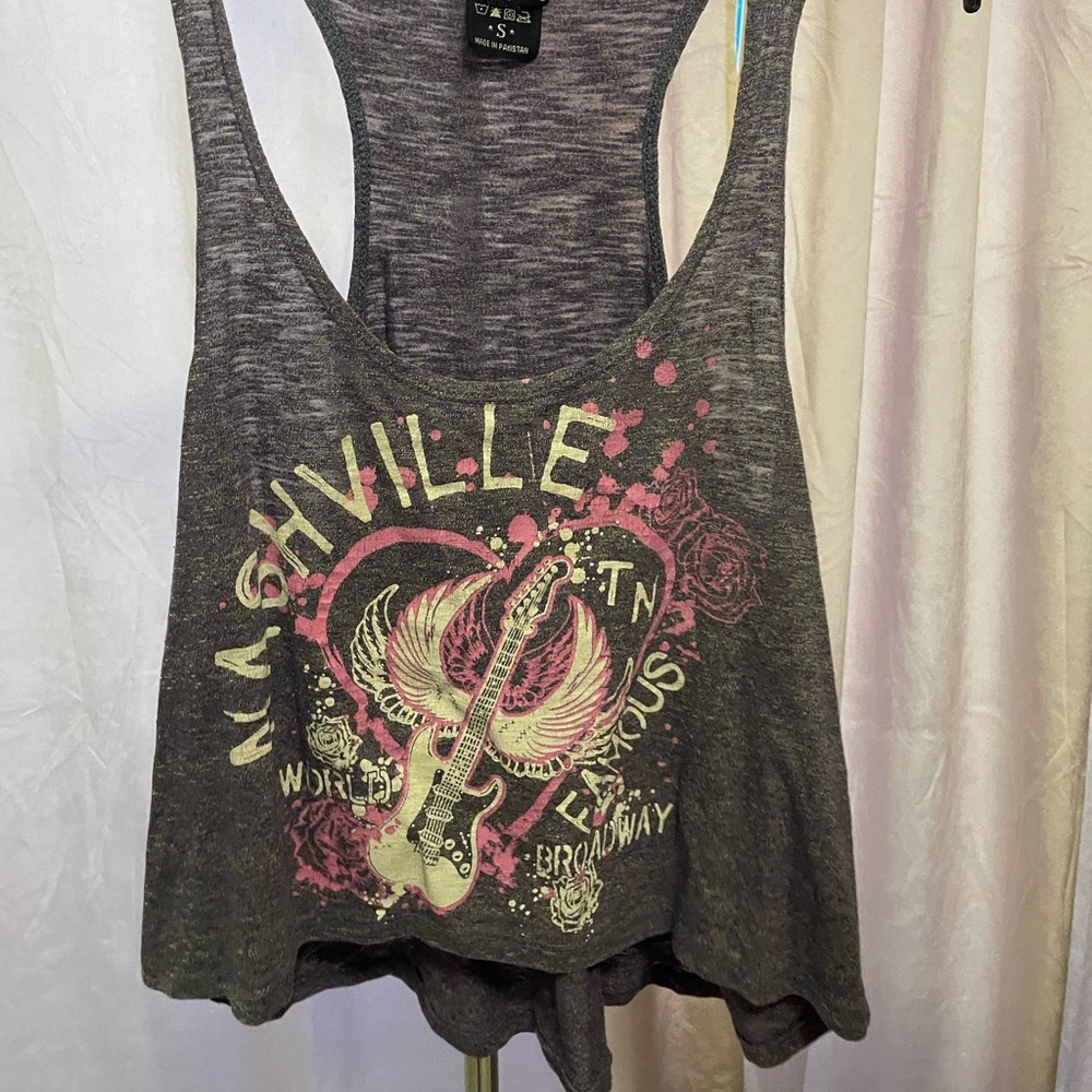 Nashville Graphic Women's Tank Top - Gray